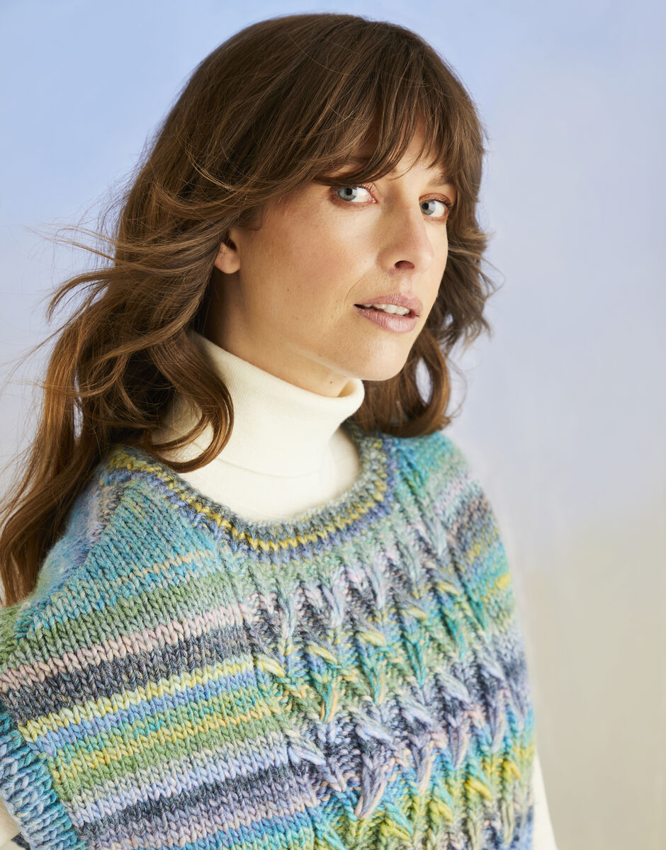 Coral Reef Vest Knitting Pattern - Sirdar