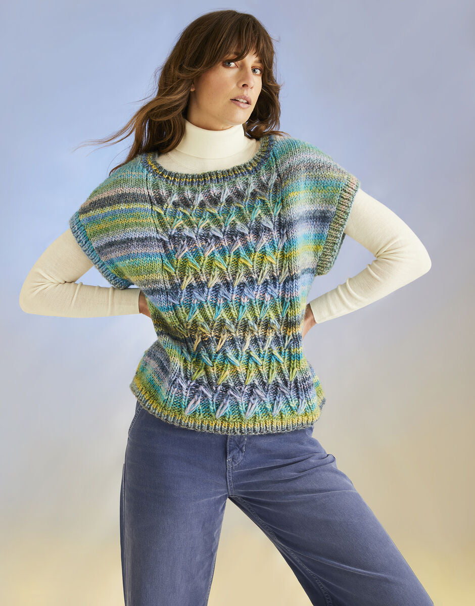 Coral Reef Vest Knitting Pattern - Sirdar