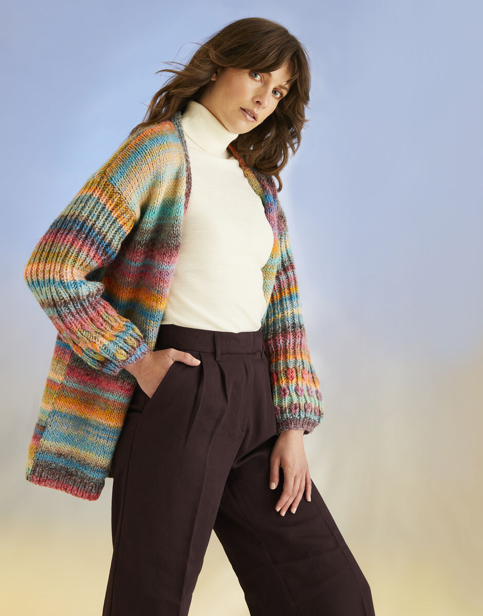 Coral Sleeves Cardigan Knitting Pattern - Sirdar