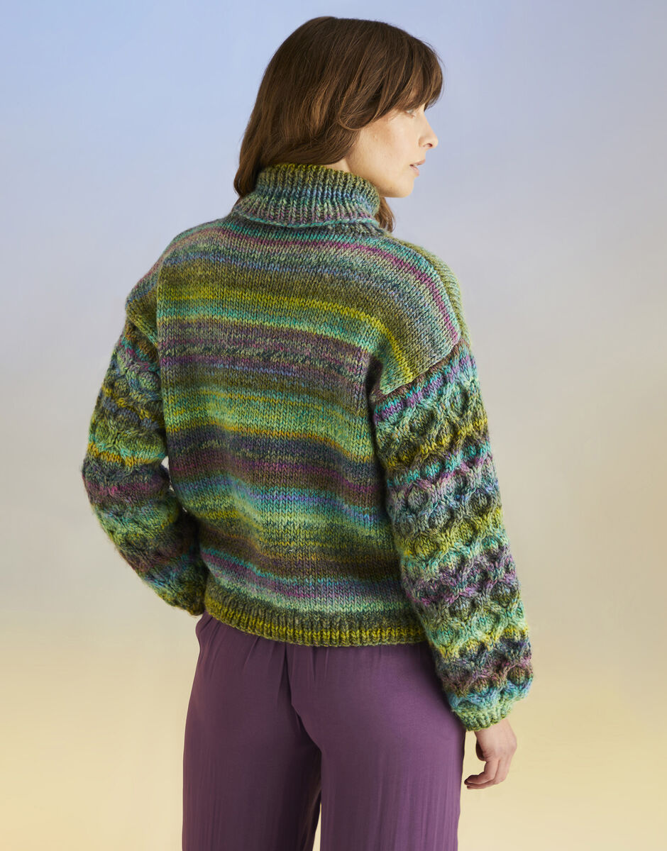 Kelp Sleeve Sweater and Scarf Knitting Pattern - Sirdar