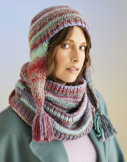 Anemone Hat and Snood Knitting Pattern - Sirdar