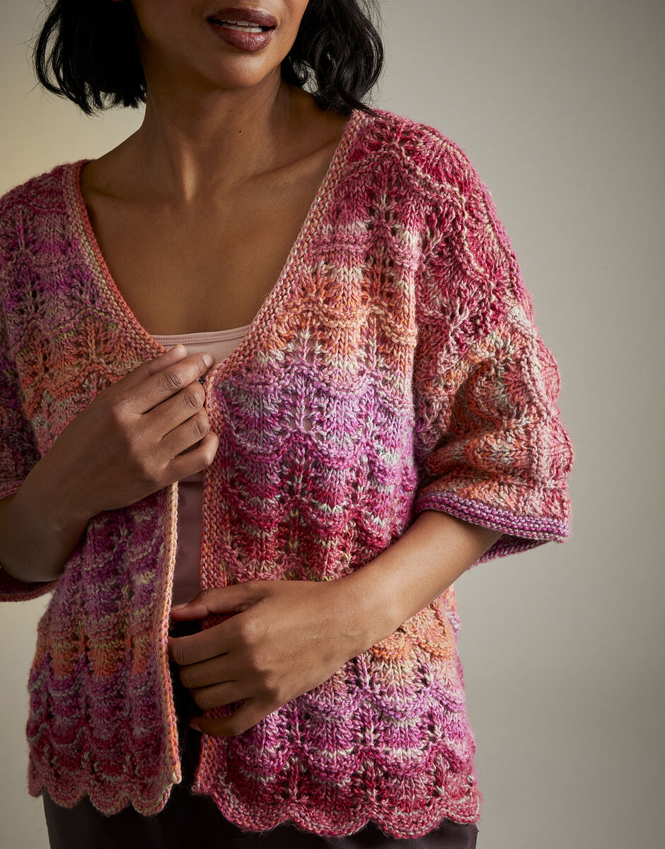 Hot House Flowers Cardigan Knitting Pattern - Sirdar
