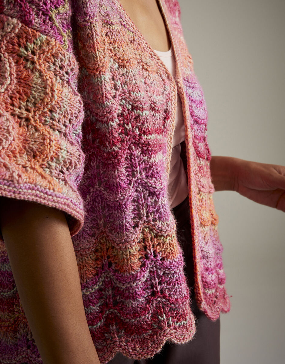 Hot House Flowers Cardigan Knitting Pattern - Sirdar