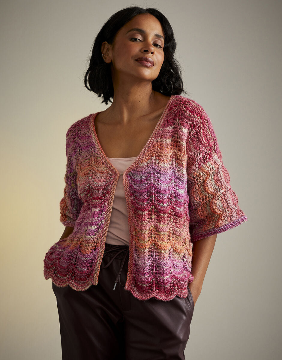 Hot House Flowers Cardigan Knitting Pattern - Sirdar