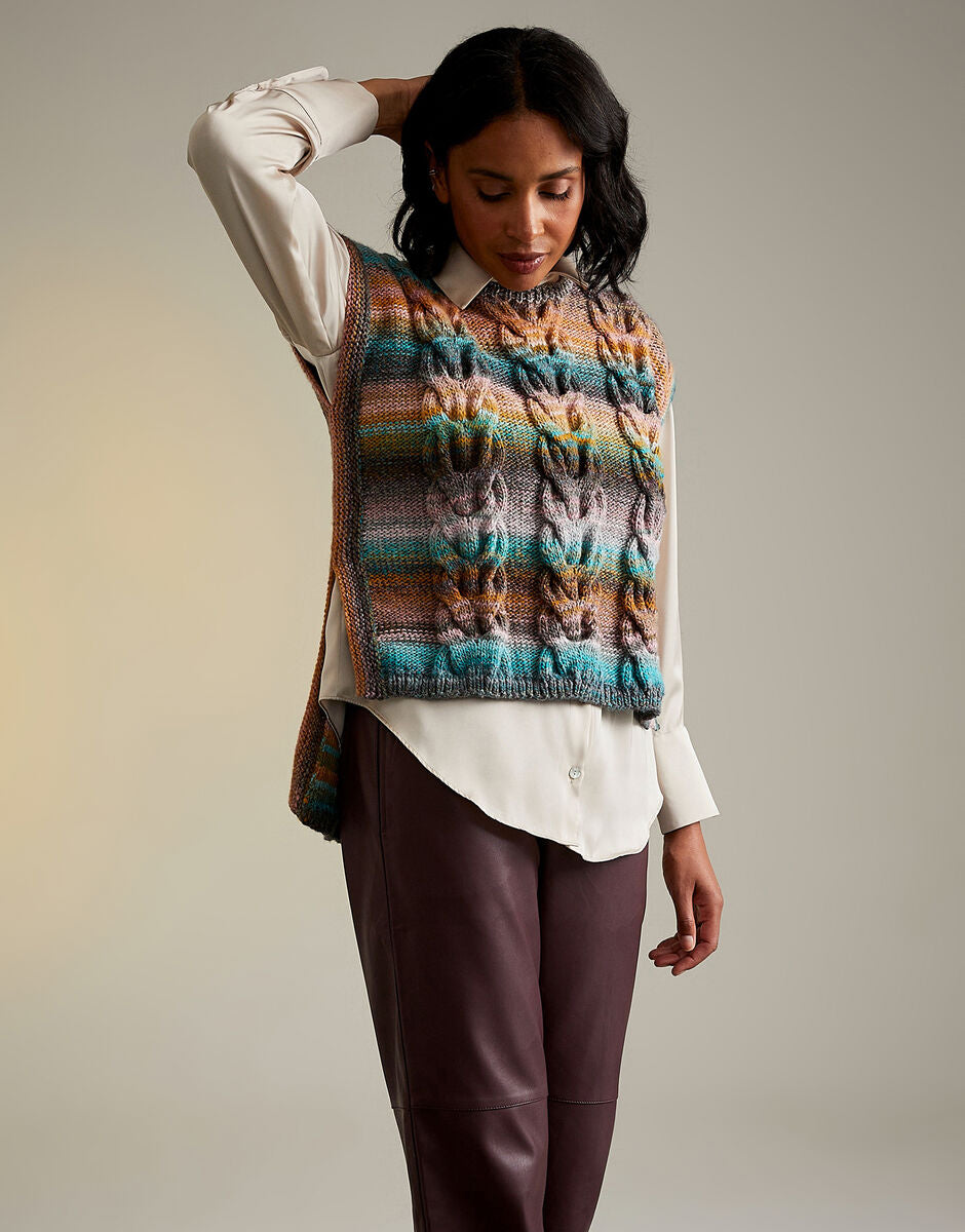 Staghorn Fern Tabard Knitting Pattern - Sirdar