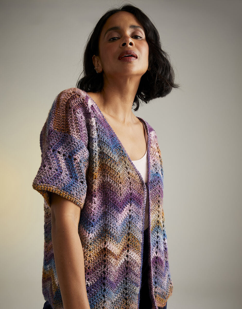 Moonlight Bloom Cardigan Crochet Pattern - Sirdar