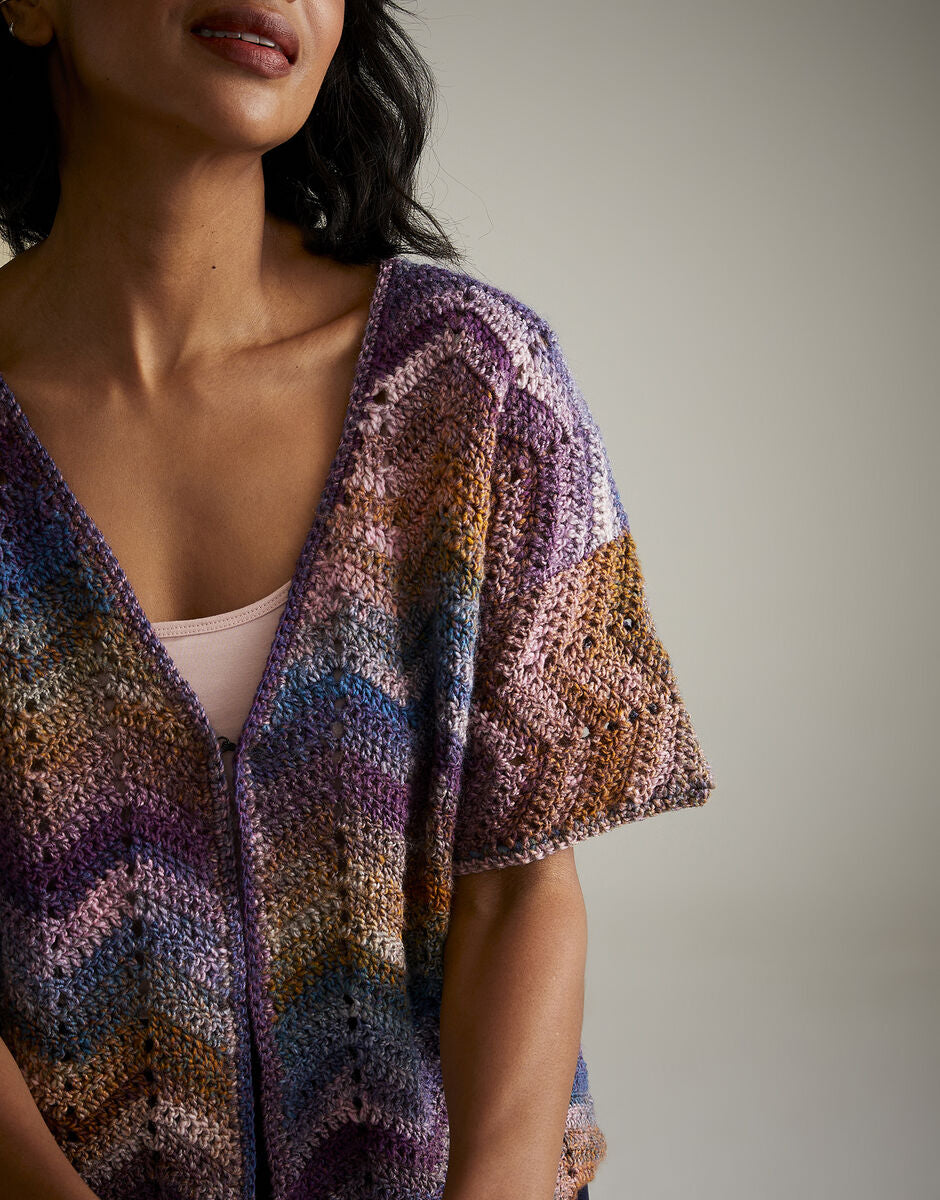 Moonlight Bloom Cardigan Crochet Pattern - Sirdar