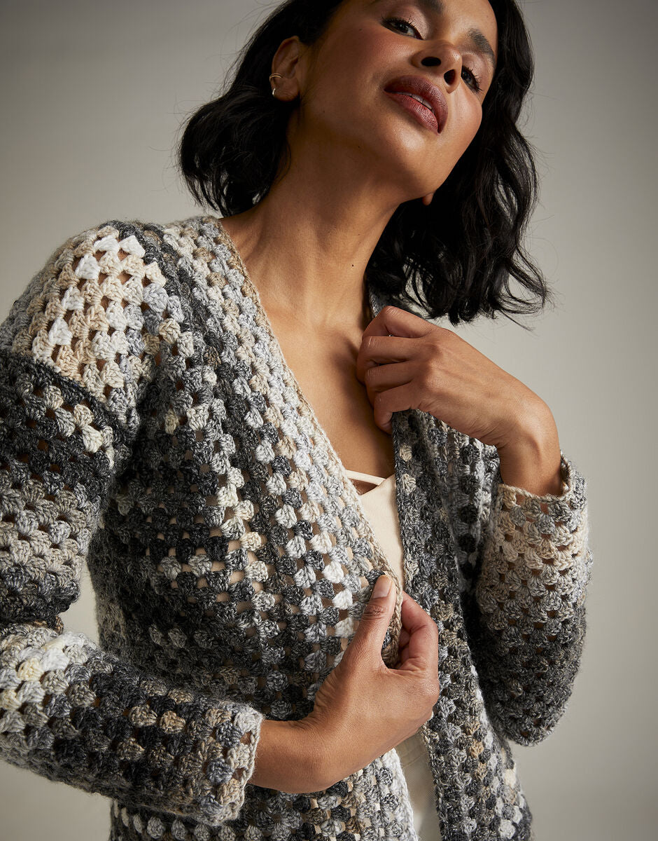 Moon & Stars Cardigan Crochet Pattern - Sirdar