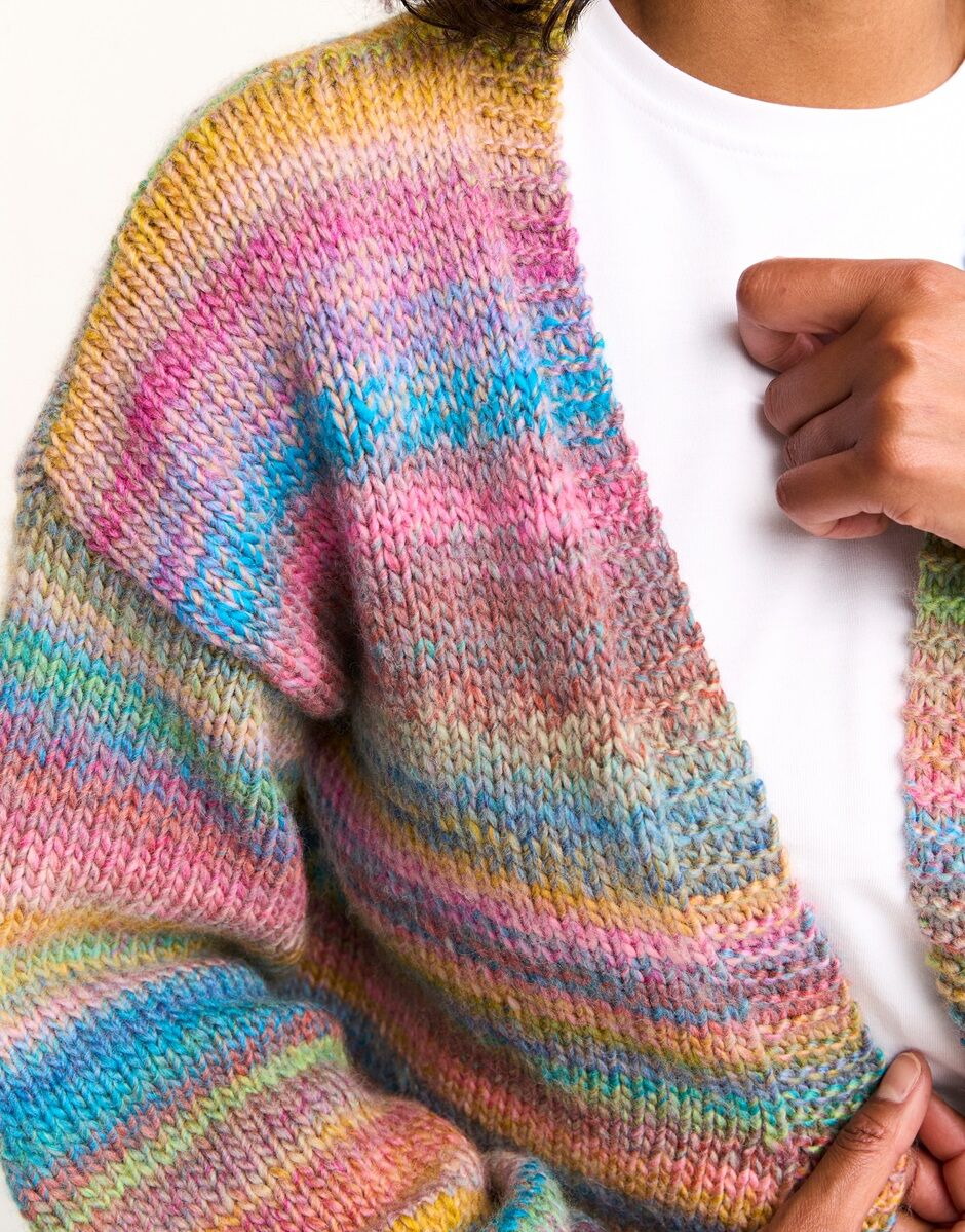 Healing Crystal Cardigan Knitting Pattern - Sirdar
