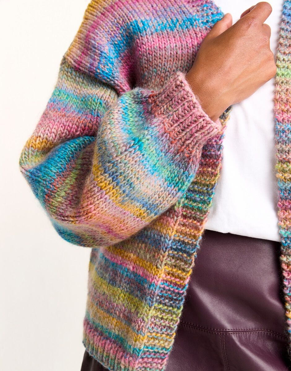 Healing Crystal Cardigan Knitting Pattern - Sirdar