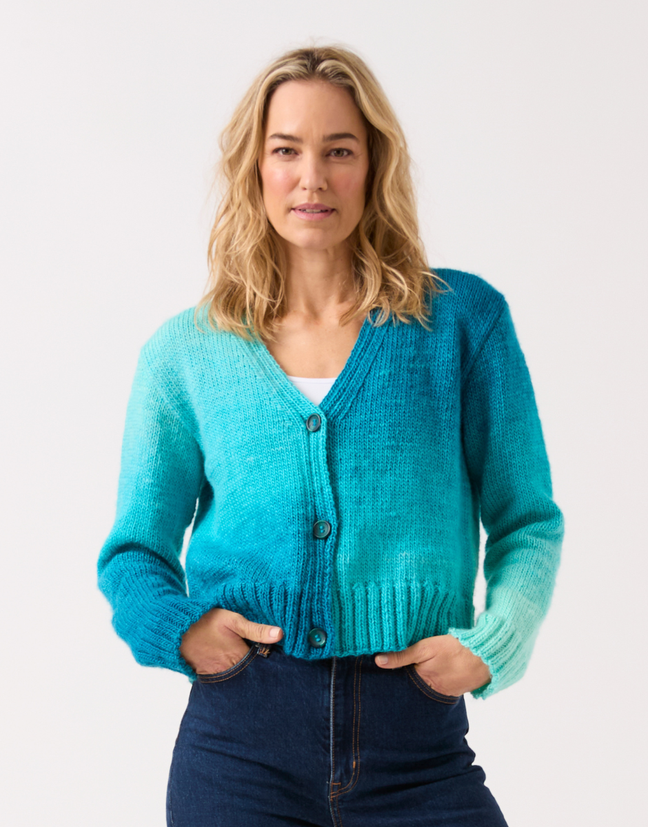 V Nice V Neck Cardi Knitting Pattern - Sirdar
