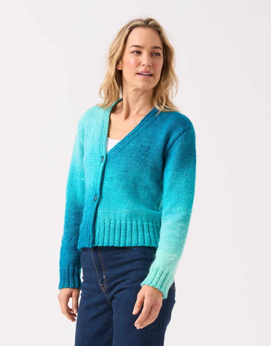 V Nice V Neck Cardi Knitting Pattern - Sirdar
