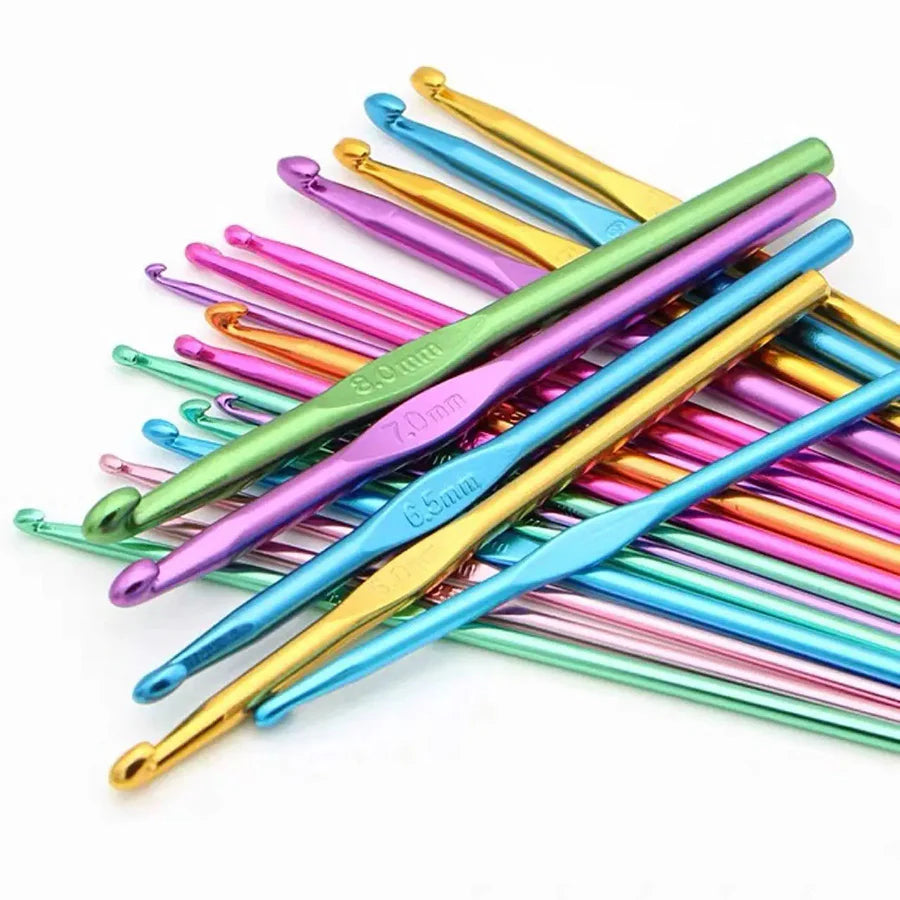 The Happy Hook Set - Multicolour Aluminum Crochet Hooks (8pc)