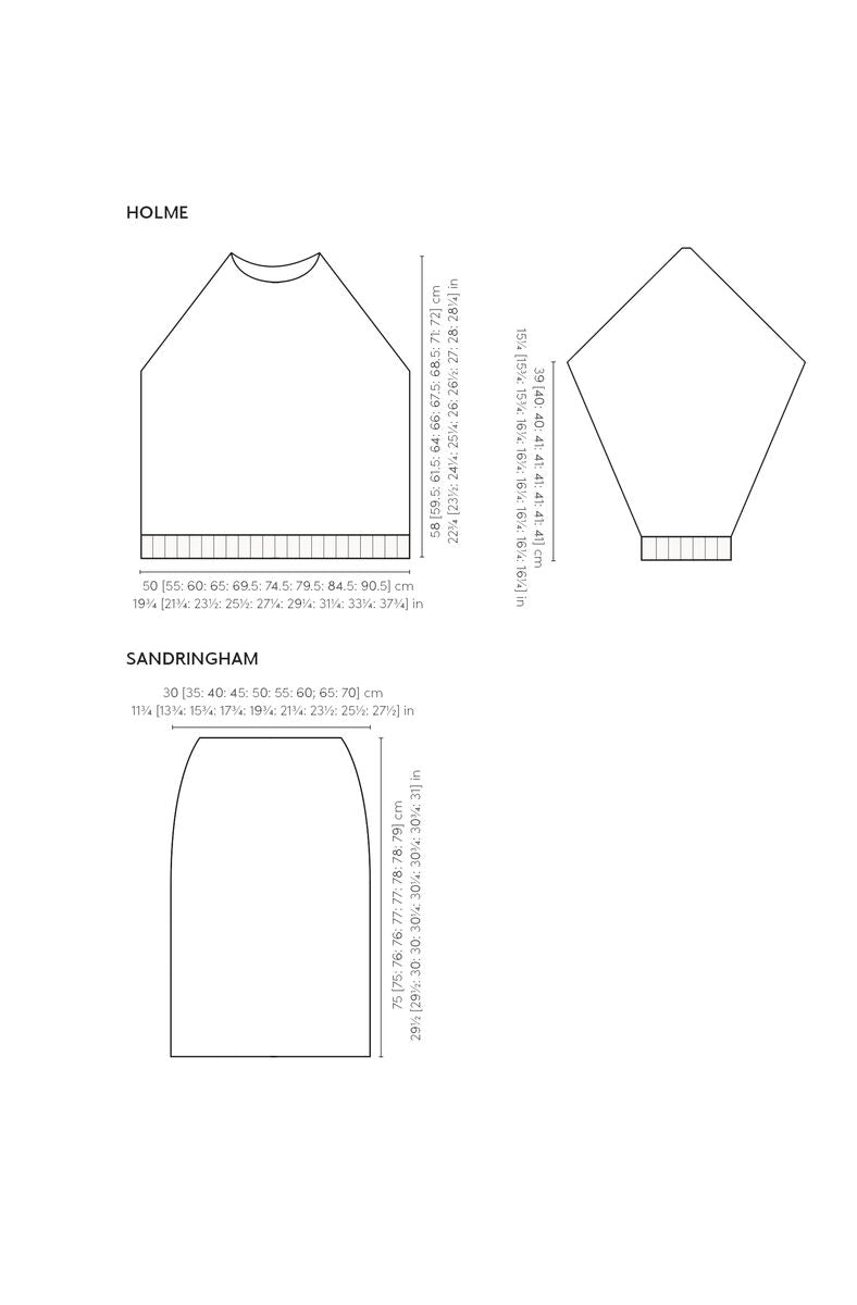 Holme & Sandringham Knitting Pattern - Rowan