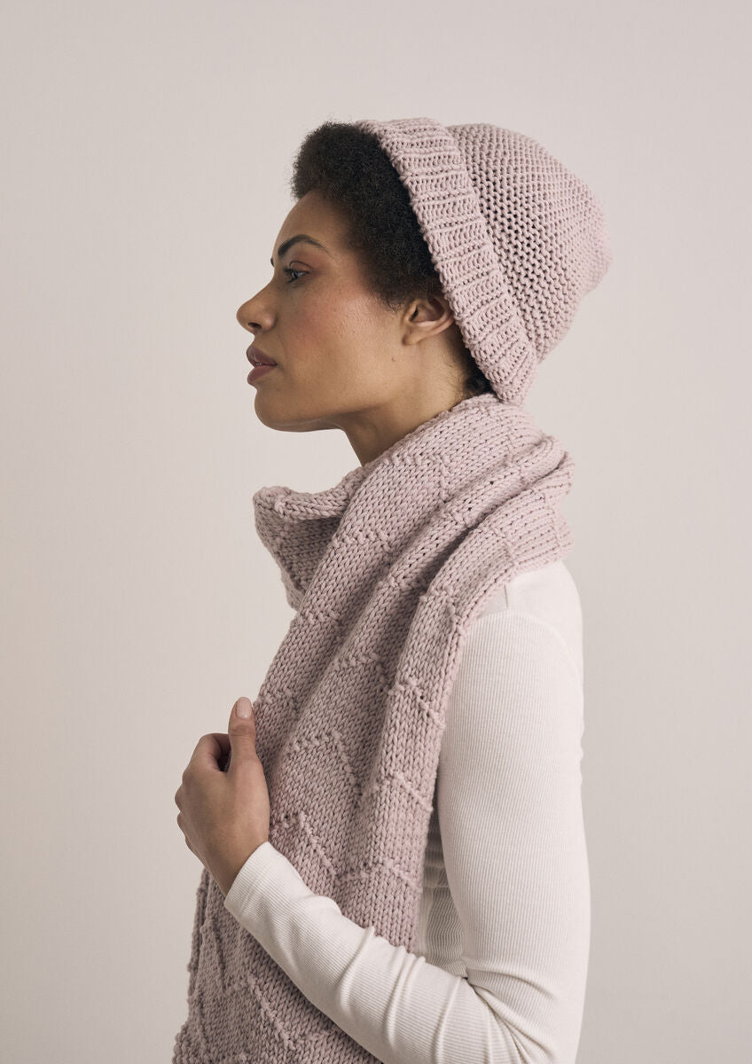 Holkham Hat & Scarf Knitting Pattern - Rowan