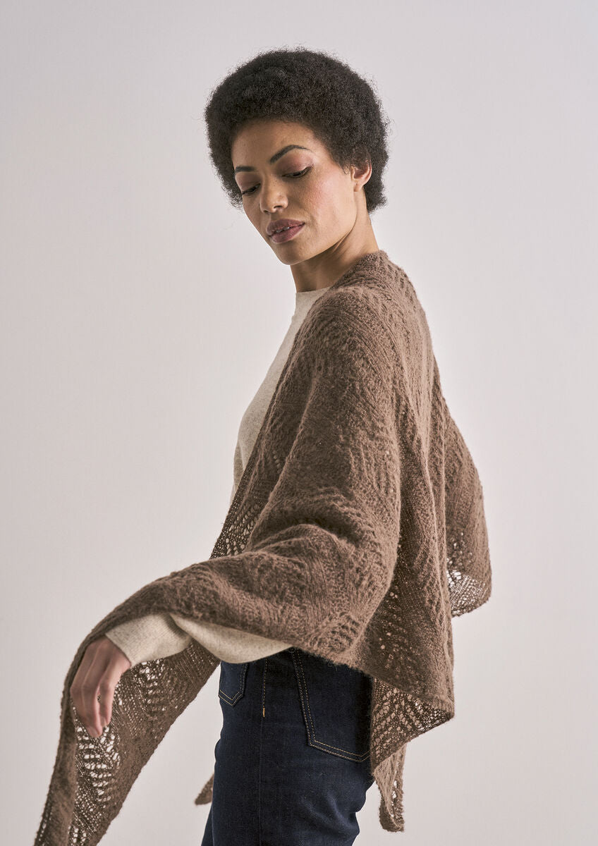 Pier Shawl & Metton Hat Bundle Knitting Pattern - Rowan