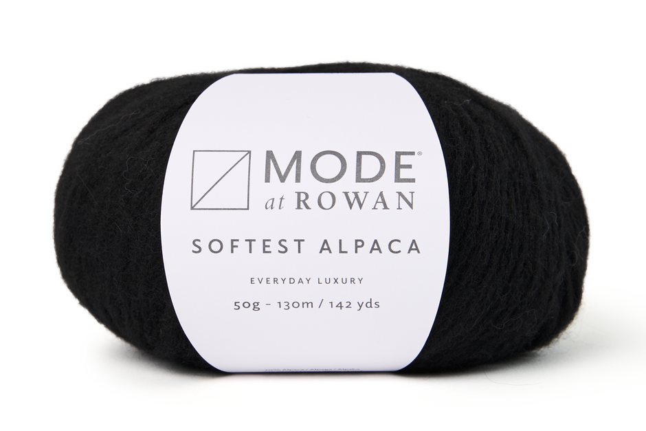 Rowan Mode Softest Alpaca (Aran/Light Bulky) Yarn - Black