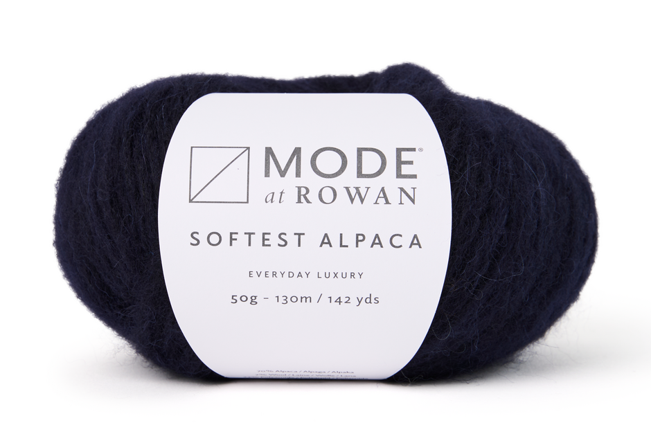 Rowan Mode Softest Alpaca (Aran/Light Bulky) Yarn - Midnight