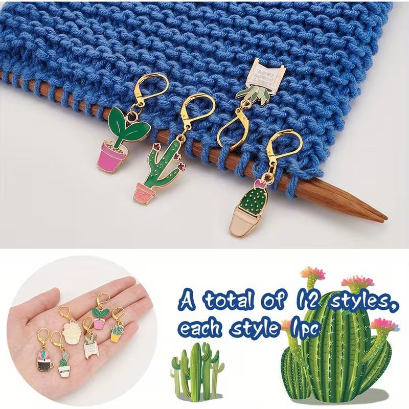 Succulent Helpers Stitch Markers (12pc)