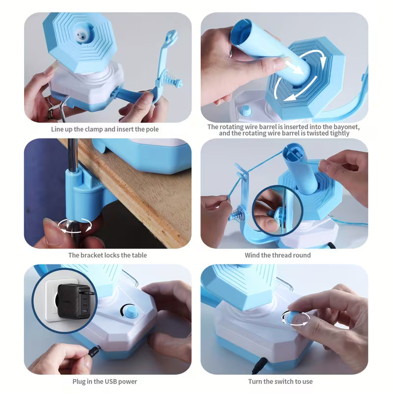 Electric Yarn Ball Winder - USB Powered Automatic Yarn Winding Machine