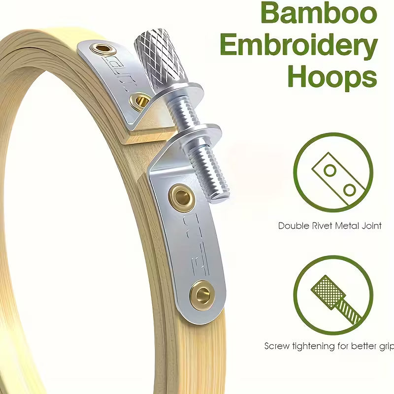 Wooden Embroidery Hoop Set (6 Multi Size Stitching Frames)