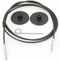 Knitter’s Pride Pro Interchangeable Cords - Black Nylon (24", 32", 40")