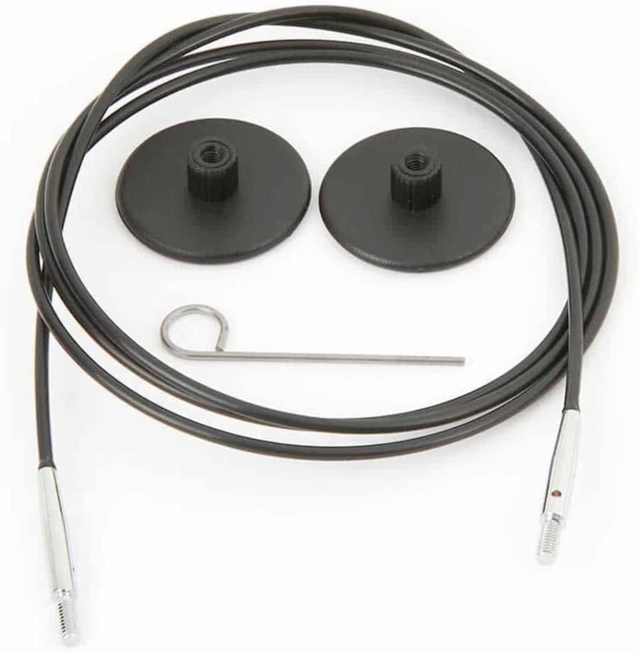 Knitter’s Pride Pro Interchangeable Cords - Black Nylon (24", 32", 40")