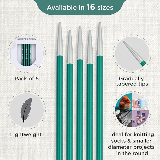 Knitter’s Pride Pro Zing Double Pointed Needles (6") (2mm–8mm)