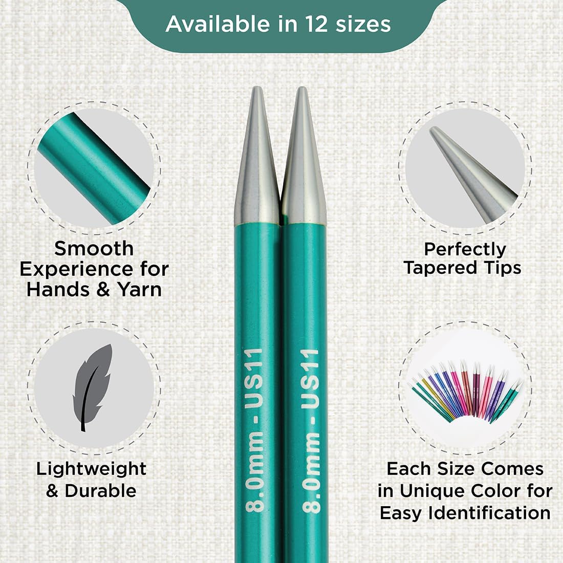 Knitter’s Pride Pro Zing Interchangeable Circular Needles (4") (2.5mm–8mm)