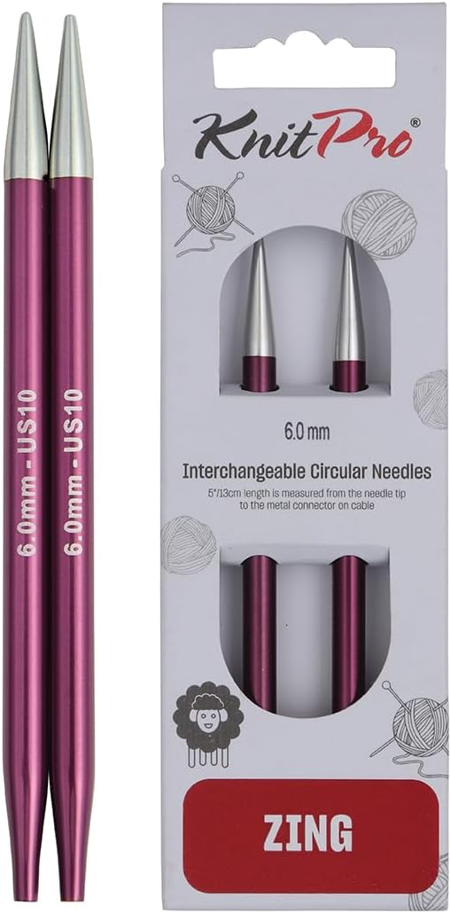 Knitter’s Pride Pro Zing Interchangeable Circular Needles (4") (2.5mm–8mm)