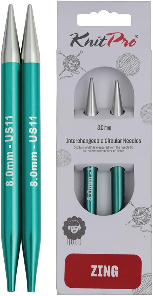 Knitter’s Pride Pro Zing Interchangeable Circular Needles (4") (2.5mm–8mm)