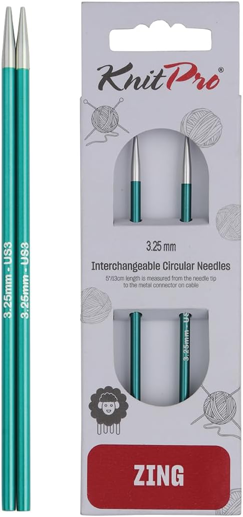 Knitter’s Pride Pro Zing Interchangeable Circular Needles (4") (2.5mm–8mm)