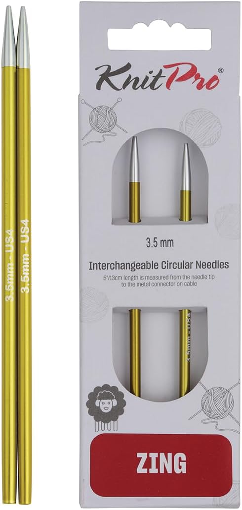 Knitter’s Pride Pro Zing Interchangeable Circular Needles (4") (2.5mm–8mm)
