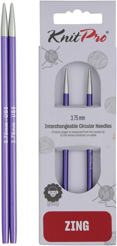 Knitter’s Pride Pro Zing Interchangeable Circular Needles (4") (2.5mm–8mm)