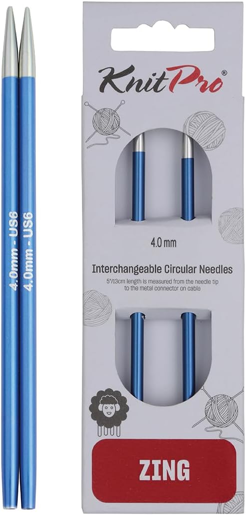 Knitter’s Pride Pro Zing Interchangeable Circular Needles (4") (2.5mm–8mm)