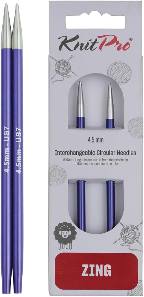 Knitter’s Pride Pro Zing Interchangeable Circular Needles (4") (2.5mm–8mm)