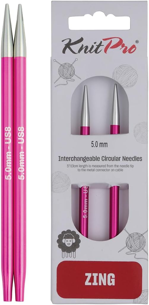 Knitter’s Pride Pro Zing Interchangeable Circular Needles (4") (2.5mm–8mm)