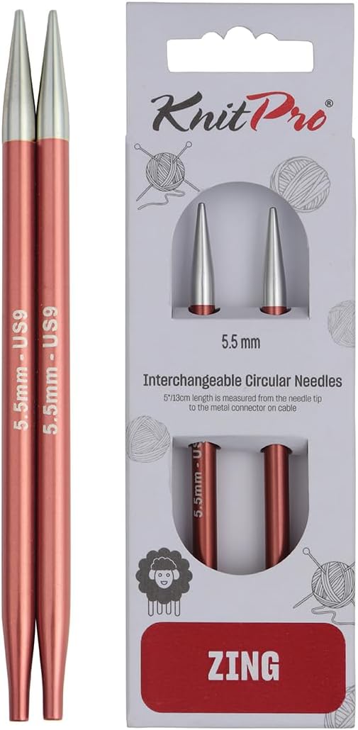Knitter’s Pride Pro Zing Interchangeable Circular Needles (4") (2.5mm–8mm)