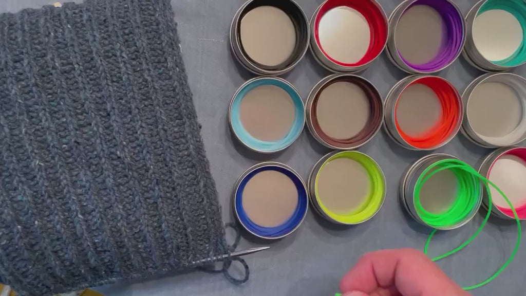 Try-On Stitch Holder Cords - Flexible Knit Stitch Holders for Needles (Multiple Colours)