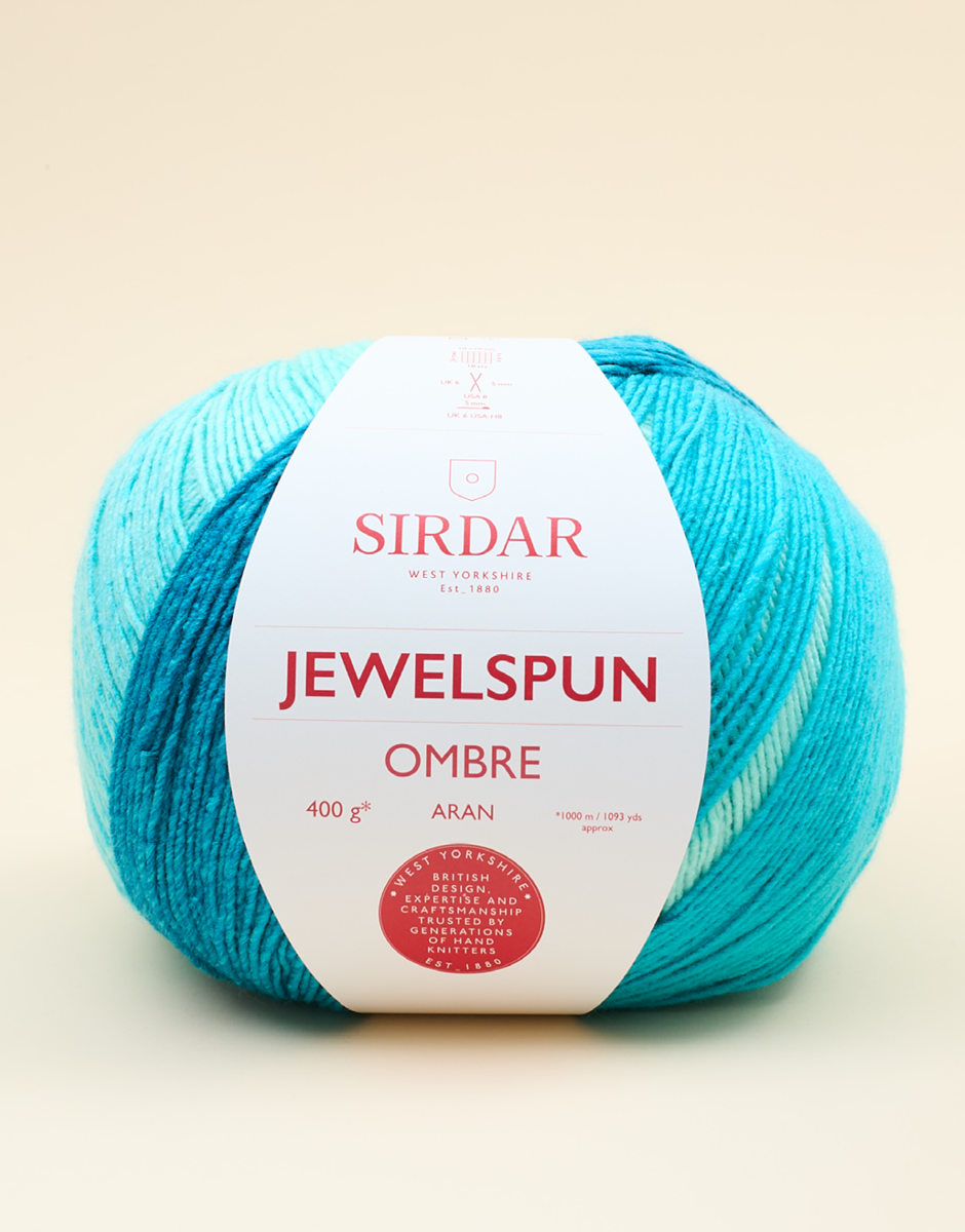 Sirdar Jewelspun (Aran) Ombre Yarn - Ocean Blue