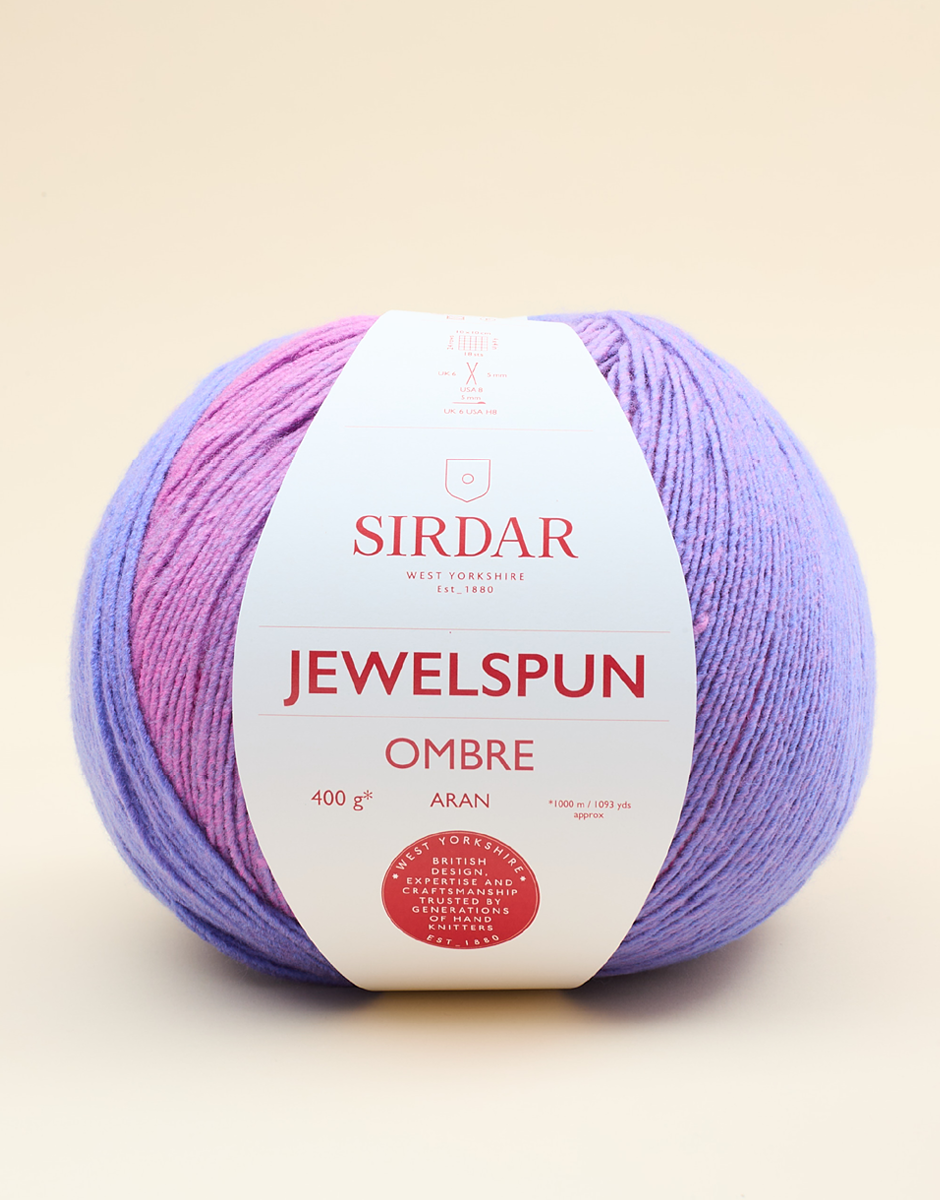 Sirdar Jewelspun (Aran) Ombre Yarn - Violet Dawn