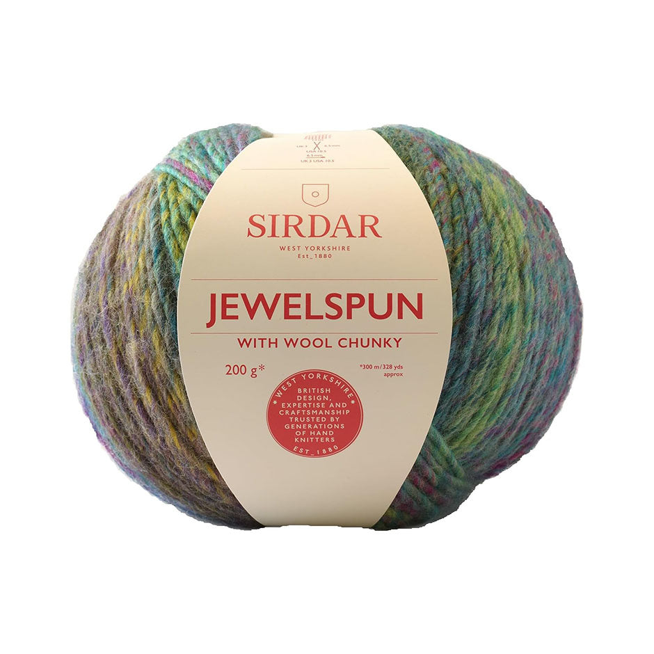 Sirdar Jewelspun (Chunky) Acrylic Wool Yarn - Emerald Shore
