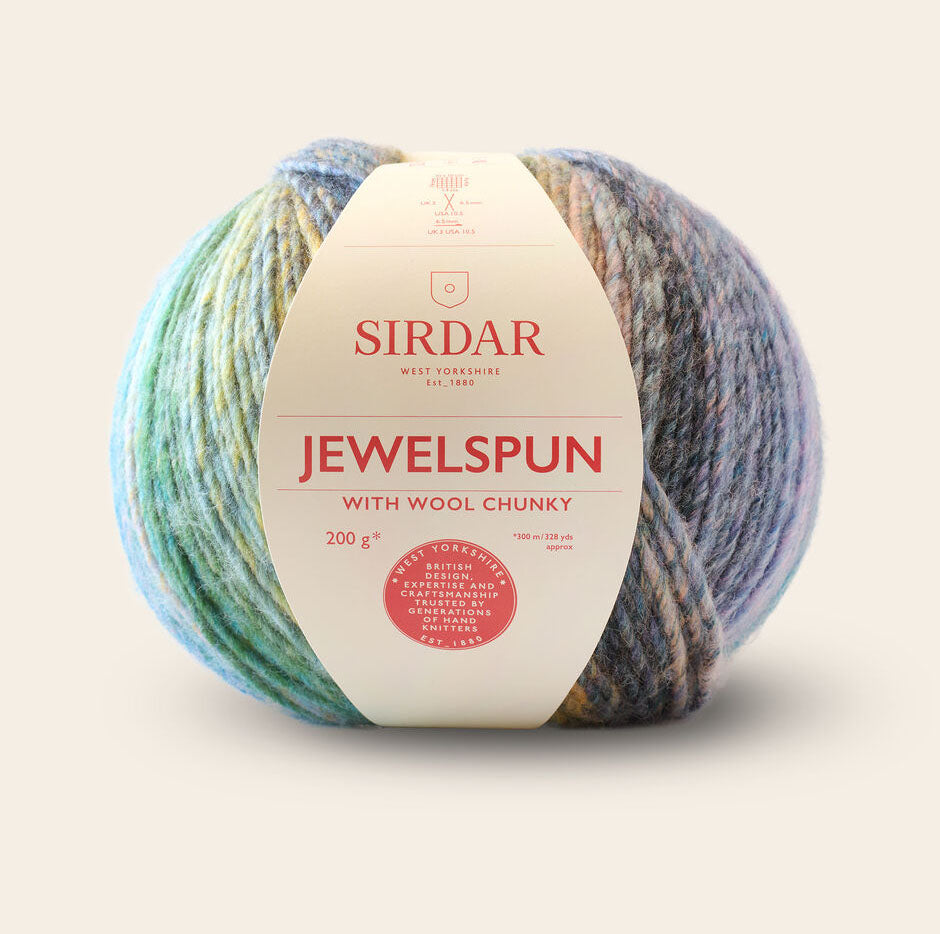 Sirdar Jewelspun (Chunky) Acrylic Wool Yarn - Shimmering Sea Glass