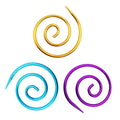 Rainbow Swirl Spiral Needles (3 Pc)