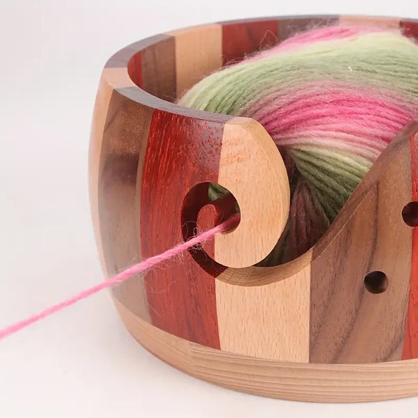 The Cozy Crafter’s Wooden Yarn Bowl